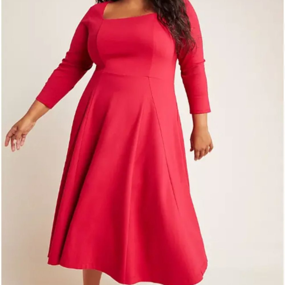 Maeve / Anthropologie Red A-Line Dress - Size 1X